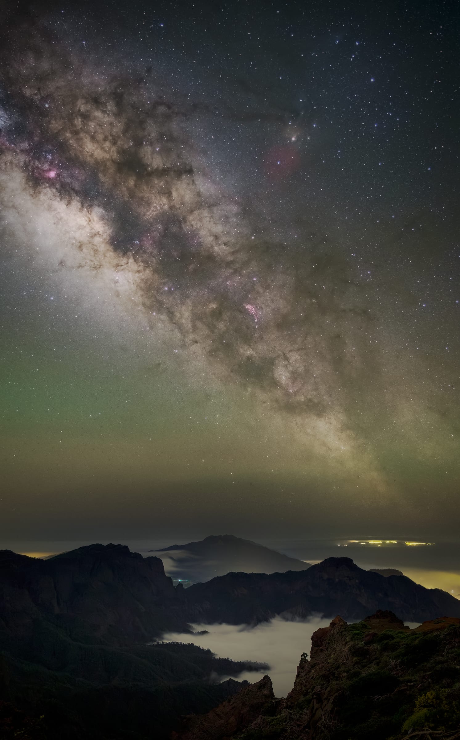 Vía Láctea sobre la Caldera de Taburiente