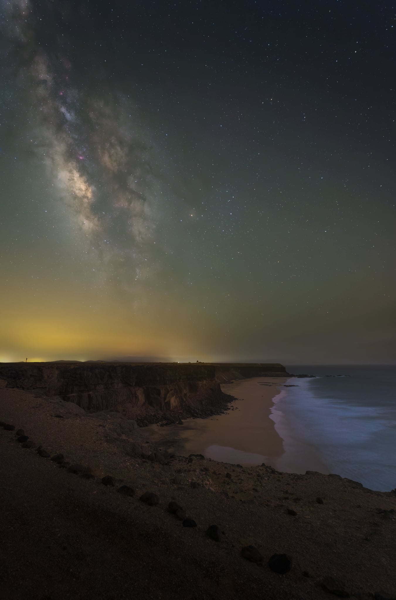 Vía Láctea sobre la Playa de la Escalera