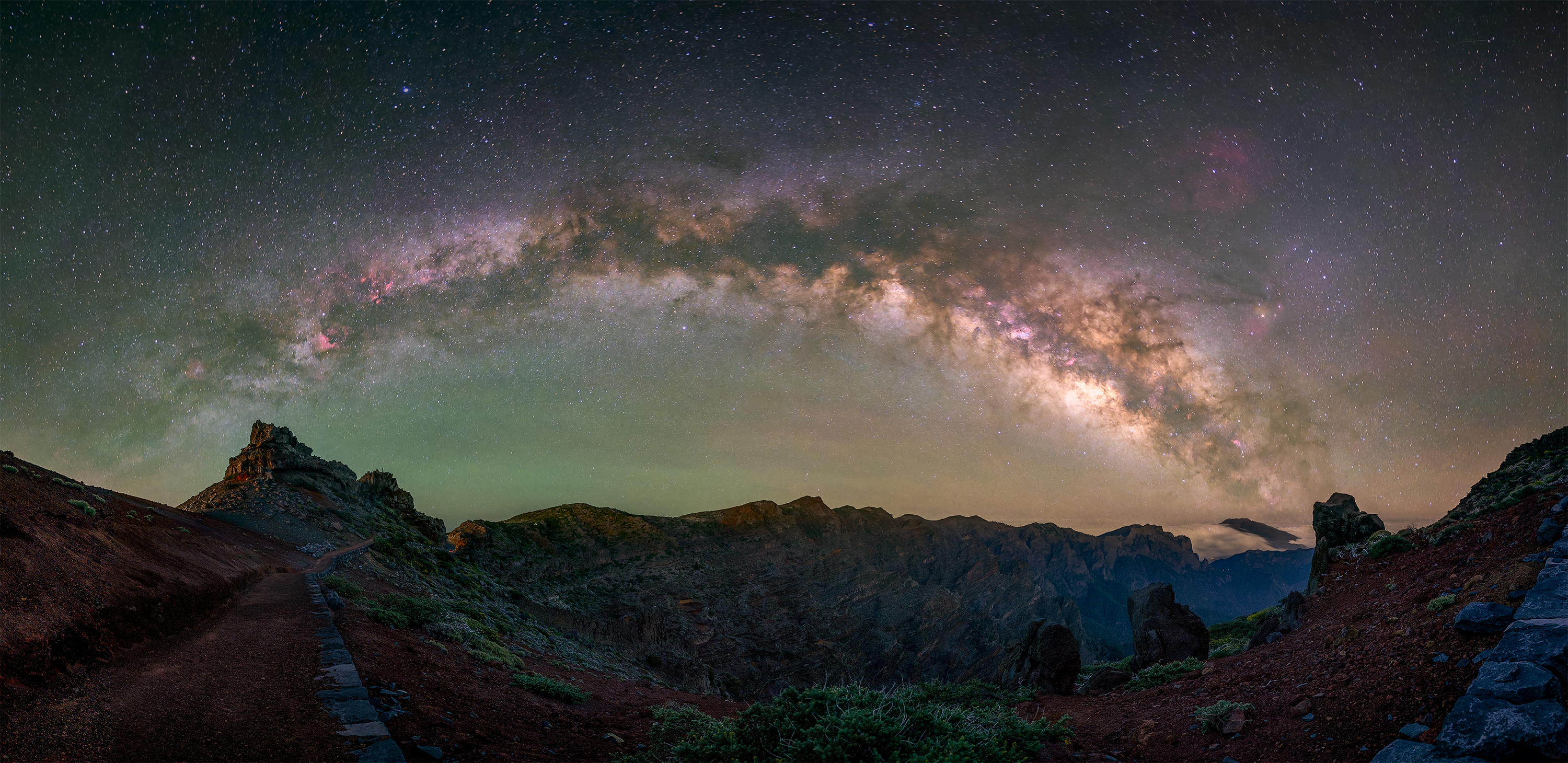 Arco Vía Láctea Caldera de Taburiente